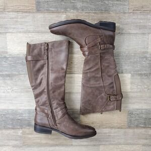 BareTraps Womens Alysha Faux Leather Faded‎ Mid Calf Boots Sz 9.5 NWOB